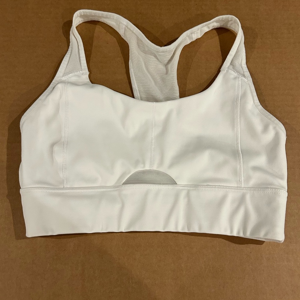Athleta women’s sports bra size small white